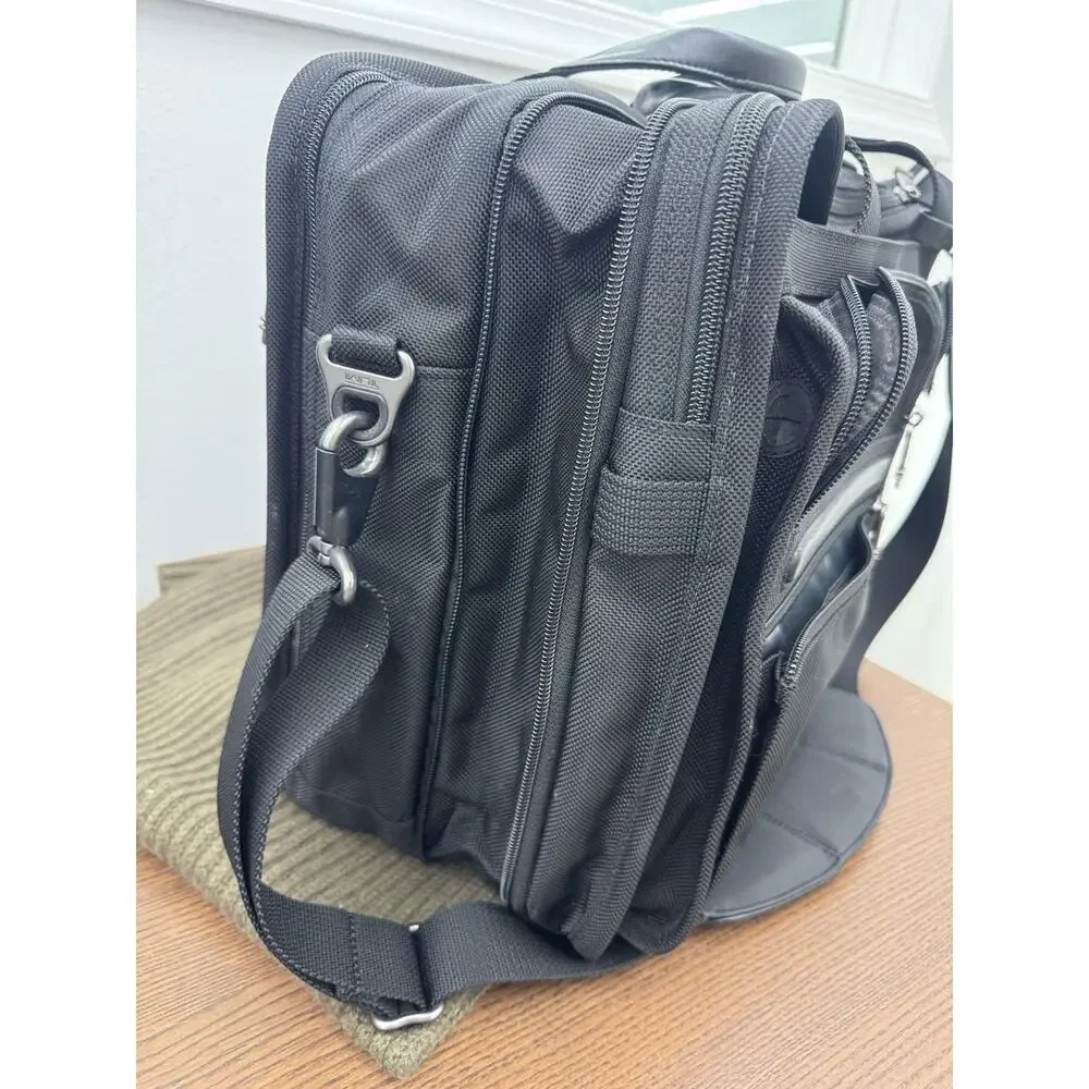 TUMI Expandable Nylon Laptop Computer Business Briefcase Black (PU300THRIFTY